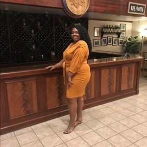 Yellow plus size boo-hoo dress size 20